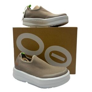 OOFOS Tan and White Women's Slip-On Sneakers- New Size 6